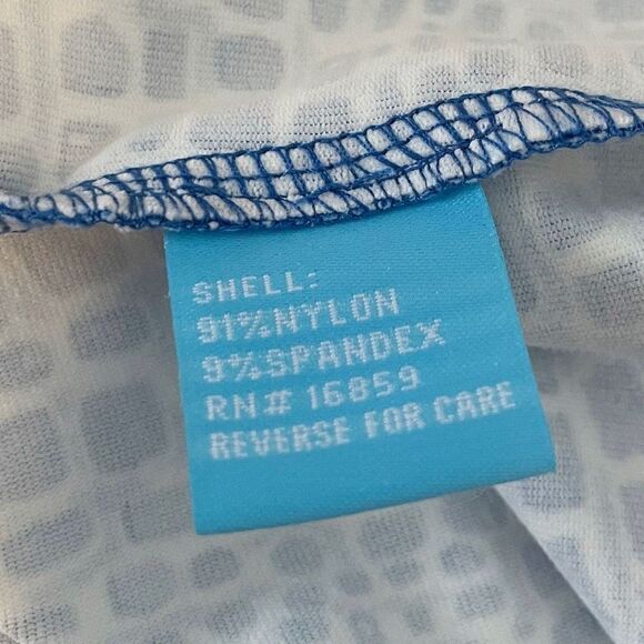 J. McLaughlin Faux Wrap Catalina Cloth Blue White Dress Size XSmall - Picture 3 of 6